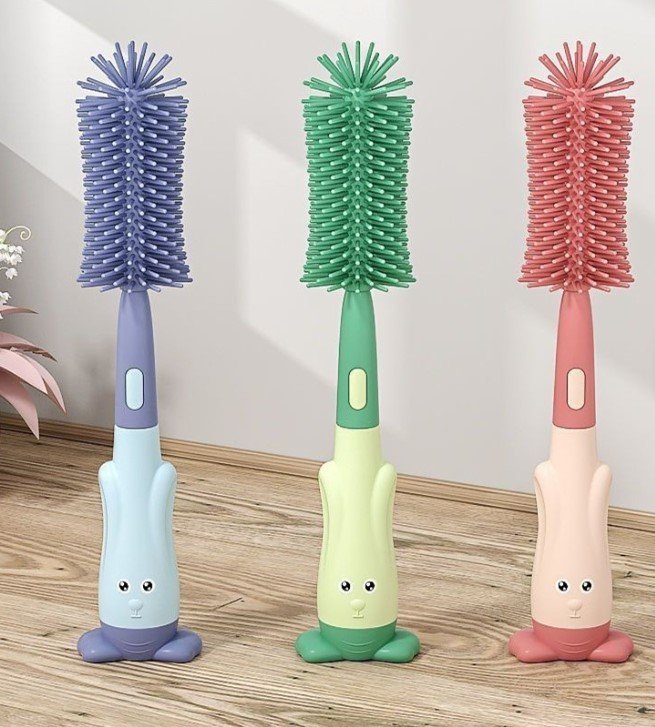 Furçë Silikoni për Pastrimin e Shisheve të Bebes