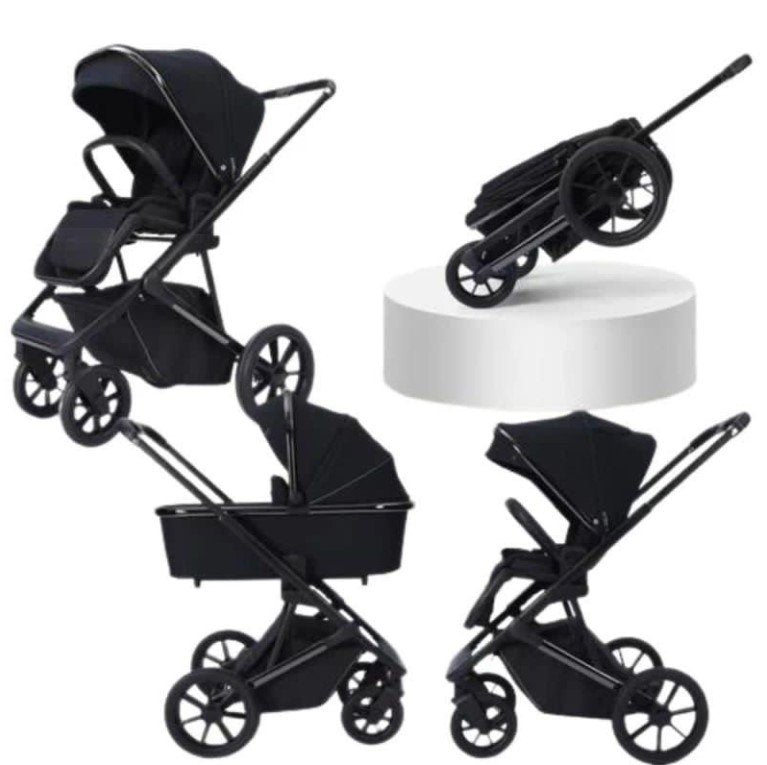 Karrocë Bebesh 2-në-1 Black
