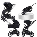 Karrocë Bebesh 2-në-1 Black