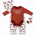 Set rrobash për bebe (Body + Pantallona + Kapuç + Çorape)