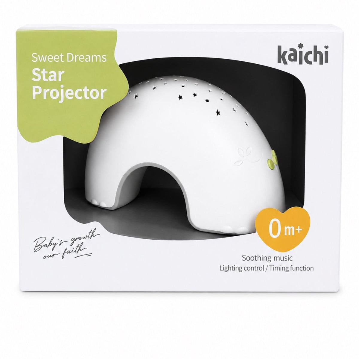 Kaichi Sweet Dreams Star Projector – Projektor Qetësues me Drita dhe Melodi për Bebë 0M+
