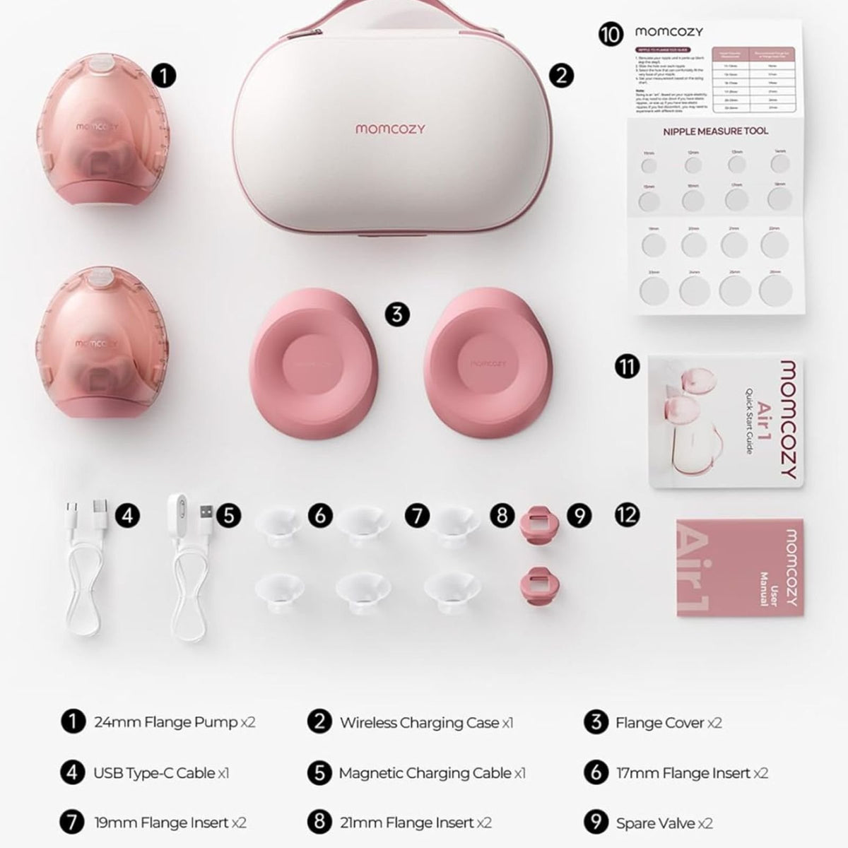 Momcozy – Pompë Gjiri Elektrike Wireless me Kuti Karikimi