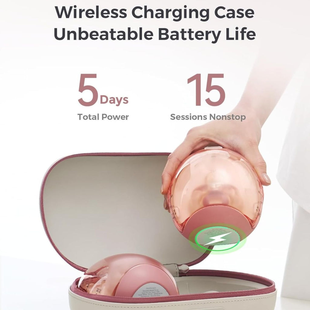 Momcozy – Pompë Gjiri Elektrike Wireless me Kuti Karikimi