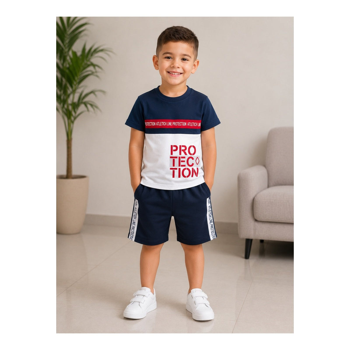 Set Veror për Djem – Bluzë me Mëngë të Shkurtra &amp; Pantallona të Shkurtra