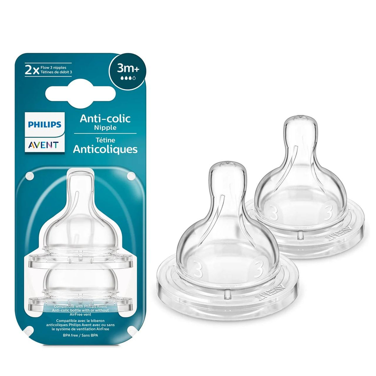 Ndërruese për Shishe Philips Avent - Set 3 (2 copë)