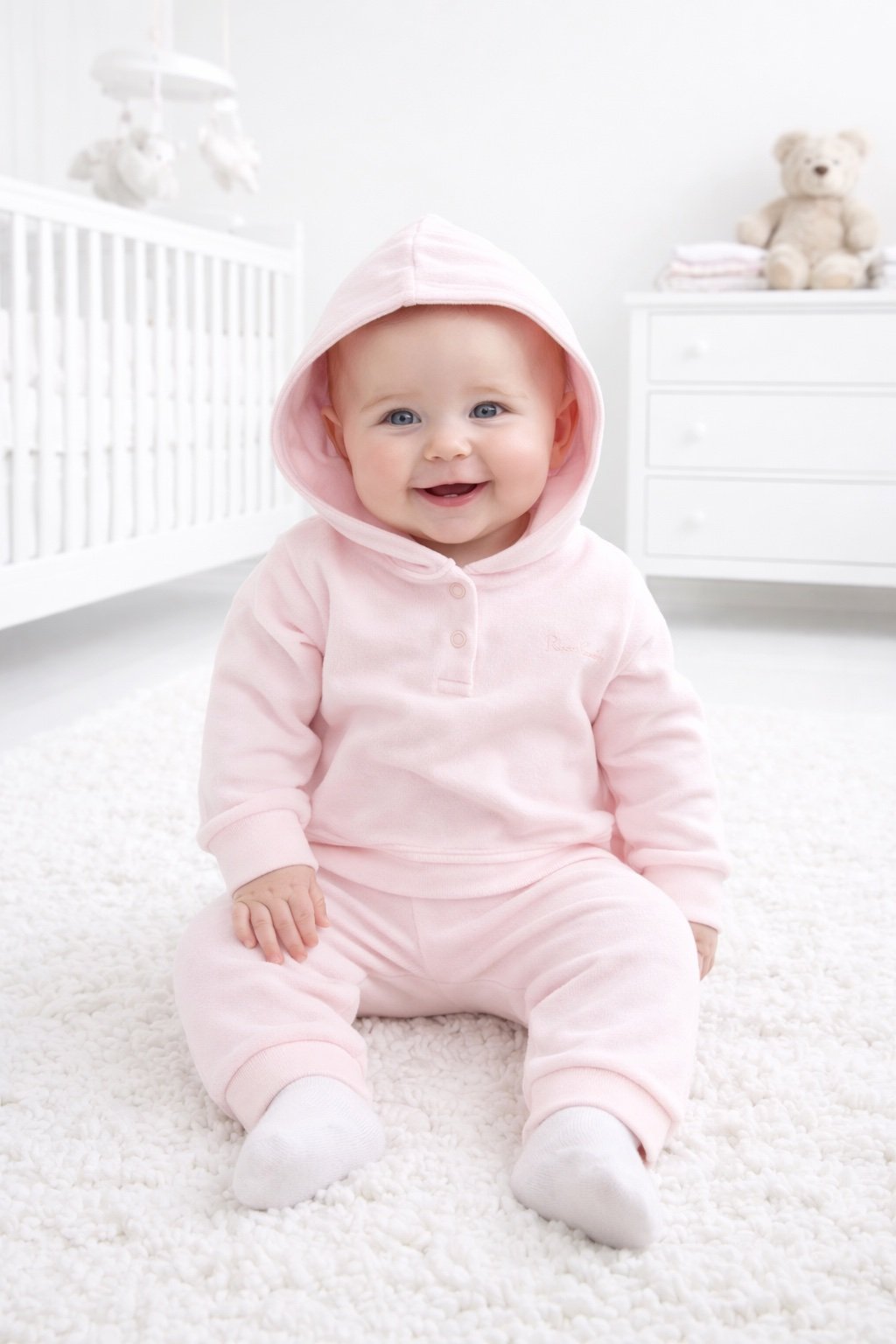 Set me kapuç për bebe (bluzë + pantallona) – Pierre Cardin