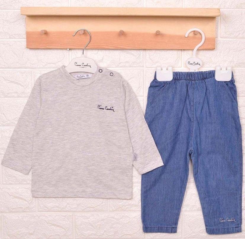 Set për bebe Pierre Cardin – bluzë + pantallona xhinse stil modern